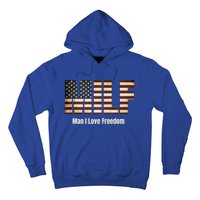 Milf Gift I Love Freedom Gift Usa Gift Hoodie