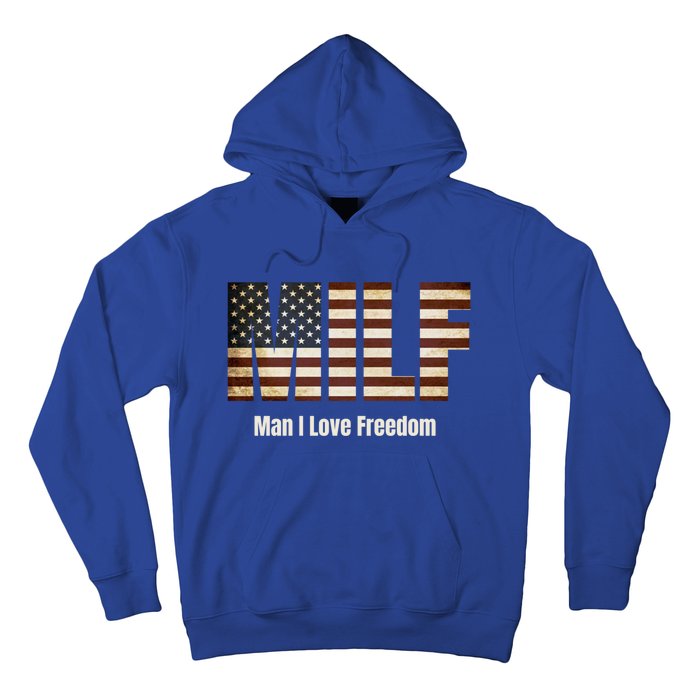 Milf Gift I Love Freedom Gift Usa Gift Hoodie