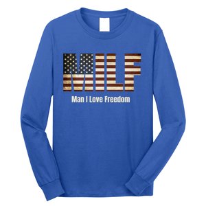 Milf Gift I Love Freedom Gift Usa Gift Long Sleeve Shirt