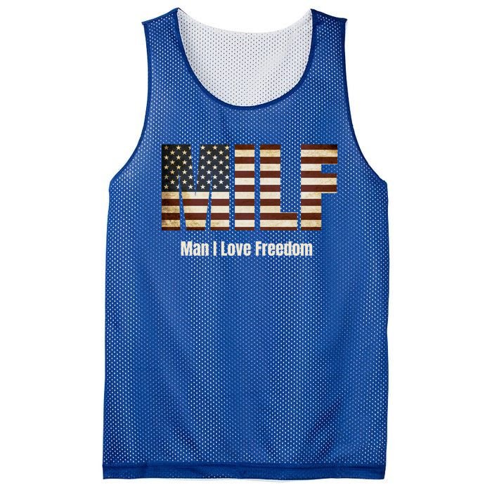 Milf Gift I Love Freedom Gift Usa Gift Mesh Reversible Basketball Jersey Tank