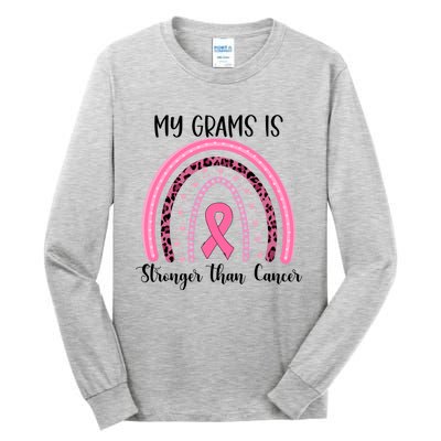 My Grams Is Stronger Than Cancer Breast Cancer Awareness Gift Tall Long Sleeve T-Shirt