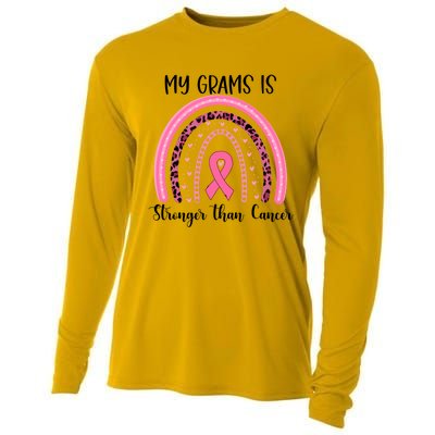 My Grams Is Stronger Than Cancer Breast Cancer Awareness Gift Cooling Performance Long Sleeve Crew