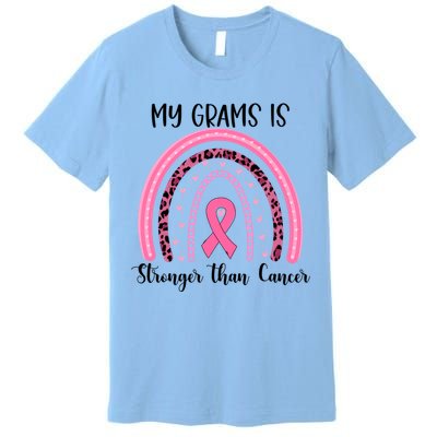 My Grams Is Stronger Than Cancer Breast Cancer Awareness Gift Premium T-Shirt