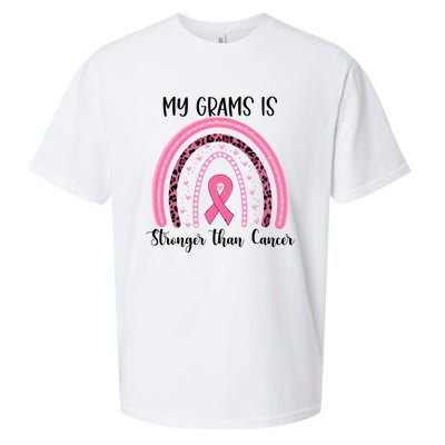 My Grams Is Stronger Than Cancer Breast Cancer Awareness Gift Sueded Cloud Jersey T-Shirt