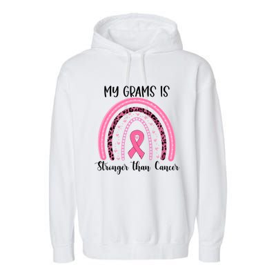 My Grams Is Stronger Than Cancer Breast Cancer Awareness Gift Garment-Dyed Fleece Hoodie