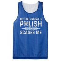 My Girlfriend Is Polish Nothing Scares Me Valentines Day Mesh Reversible Basketball Jersey Tank