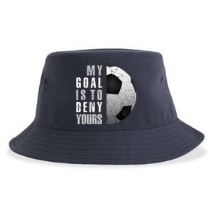 My Goal Is To Deny Yours Soccer Goalie Hoodie Christmas Gift Sustainable Bucket Hat