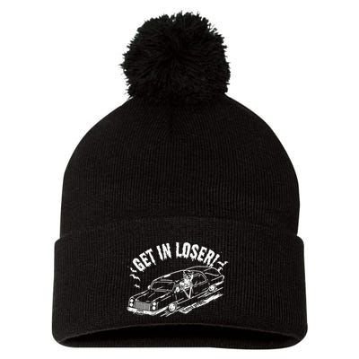 Murderapparel Get In Loser Death Pom Pom 12in Knit Beanie