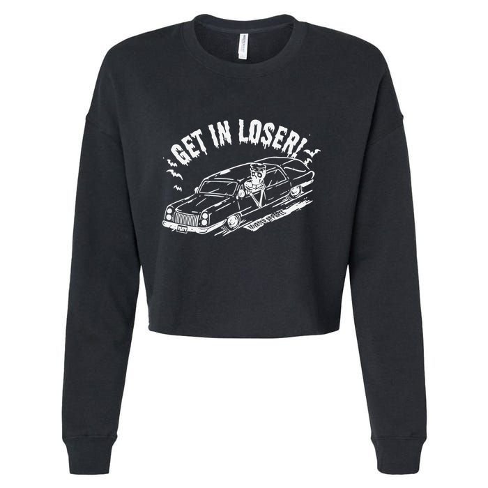 Murderapparel Get In Loser Death Cropped Pullover Crew