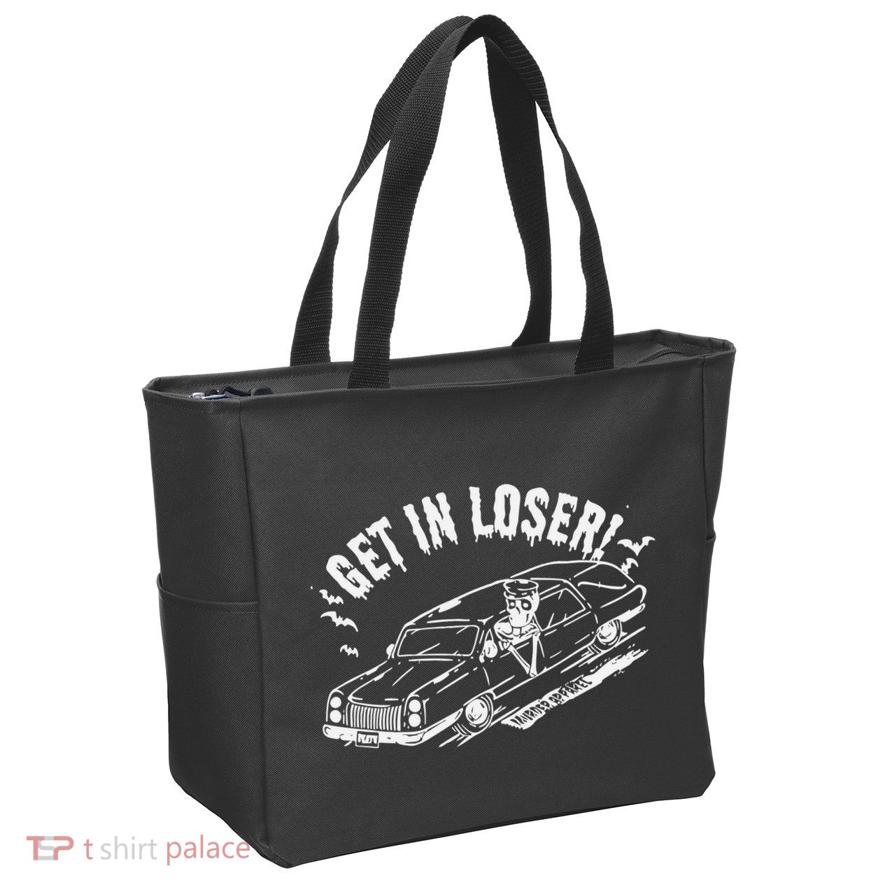 Murderapparel Get In Loser Death Zip Tote Bag