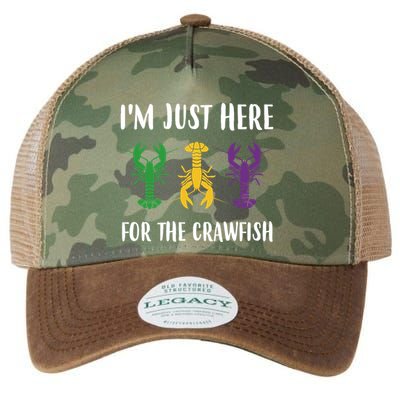 Mardi Gras Im Just Here For The Crawfish Legacy Tie Dye Trucker Hat