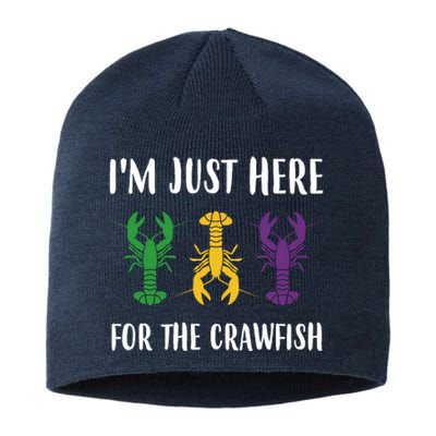 Mardi Gras Im Just Here For The Crawfish Sustainable Beanie