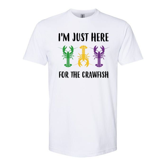 Mardi Gras Im Just Here For The Crawfish Softstyle CVC T-Shirt