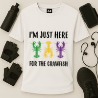 Mardi Gras Im Just Here For The Crawfish Cooling Performance Crew T-Shirt