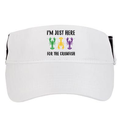 Mardi Gras Im Just Here For The Crawfish Adult Drive Performance Visor