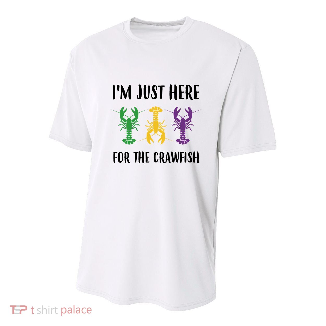 Mardi Gras Im Just Here For The Crawfish Youth Performance Sprint T-Shirt