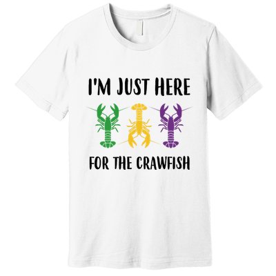 Mardi Gras Im Just Here For The Crawfish Premium T-Shirt