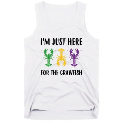 Mardi Gras Im Just Here For The Crawfish Tank Top