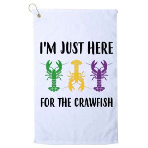 Mardi Gras Im Just Here For The Crawfish Platinum Collection Golf Towel