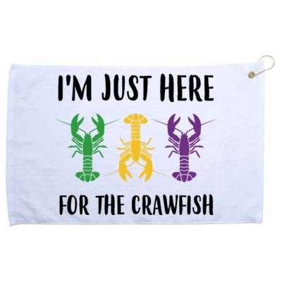 Mardi Gras Im Just Here For The Crawfish Grommeted Golf Towel