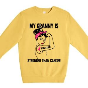 My Granny Is Stronger Than Cancer Breast Cancer Great Gift Premium Crewneck Sweatshirt