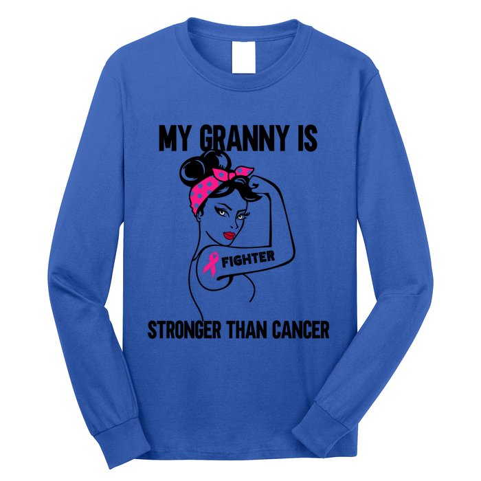 My Granny Is Stronger Than Cancer Breast Cancer Great Gift Long Sleeve Shirt