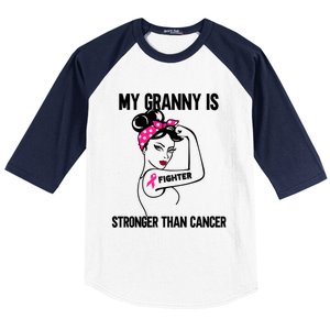 My Granny Is Stronger Than Cancer Breast Cancer Great Gift Baseball Sleeve Shirt