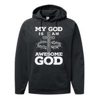 My God Is An Awesome God Christian Religious Performance Fleece Hoodie