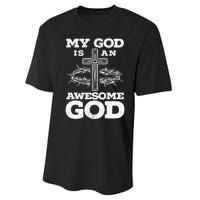 My God Is An Awesome God Christian Religious Performance Sprint T-Shirt