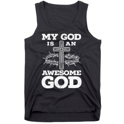 My God Is An Awesome God Christian Religious Tank Top