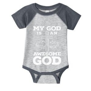 My God Is An Awesome God Christian Religious Infant Baby Jersey Bodysuit