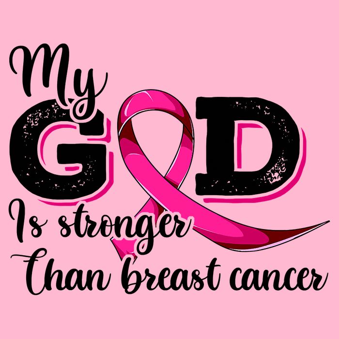 My God Is Stronger Than Funny Ribbon Pink Breast Cancer Kids T-Shirt