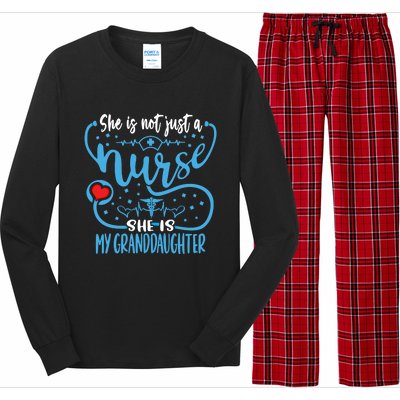 My Granddaughter Is A Nurse Proud Nurses Grandparent Rn Lpn Gift Long Sleeve Pajama Set