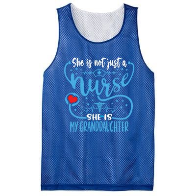 My Granddaughter Is A Nurse Proud Nurses Grandparent Rn Lpn Gift Mesh Reversible Basketball Jersey Tank