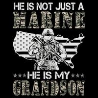 My Grandson Is A Marine Proud Gift Grandma Proud Grandpa Gift Doggie Tank