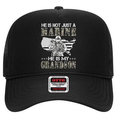 My Grandson Is A Marine Proud Gift Grandma Proud Grandpa Gift Trucker Hat