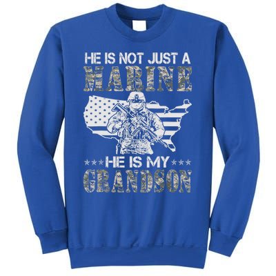 My Grandson Is A Marine Proud Gift Grandma Proud Grandpa Gift Sweatshirt