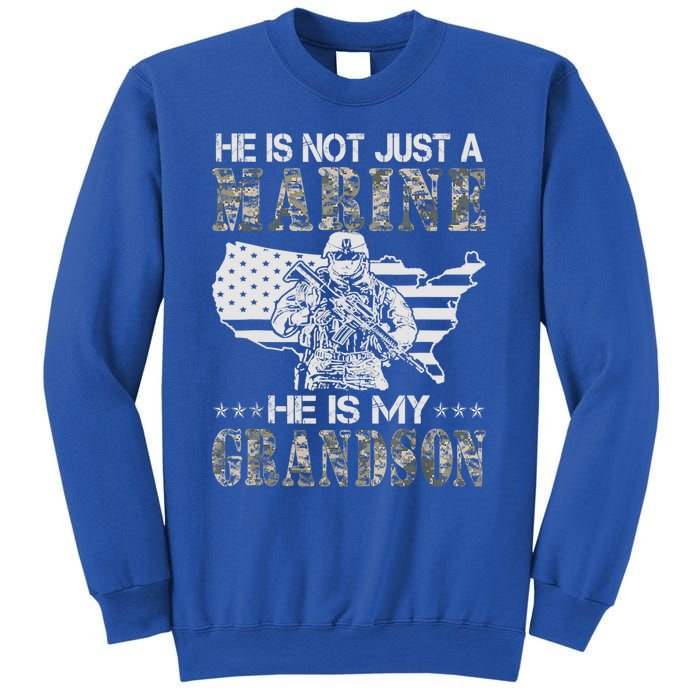 My Grandson Is A Marine Proud Gift Grandma Proud Grandpa Gift Sweatshirt