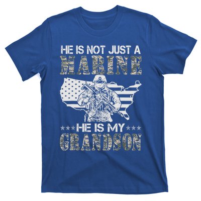 My Grandson Is A Marine Proud Gift Grandma Proud Grandpa Gift T-Shirt