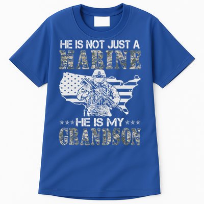 My Grandson Is A Marine Proud Gift Grandma Proud Grandpa Gift Tall T-Shirt