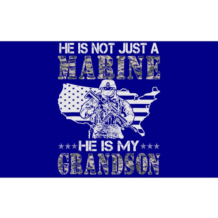 My Grandson Is A Marine Proud Gift Grandma Proud Grandpa Gift Bumper Sticker