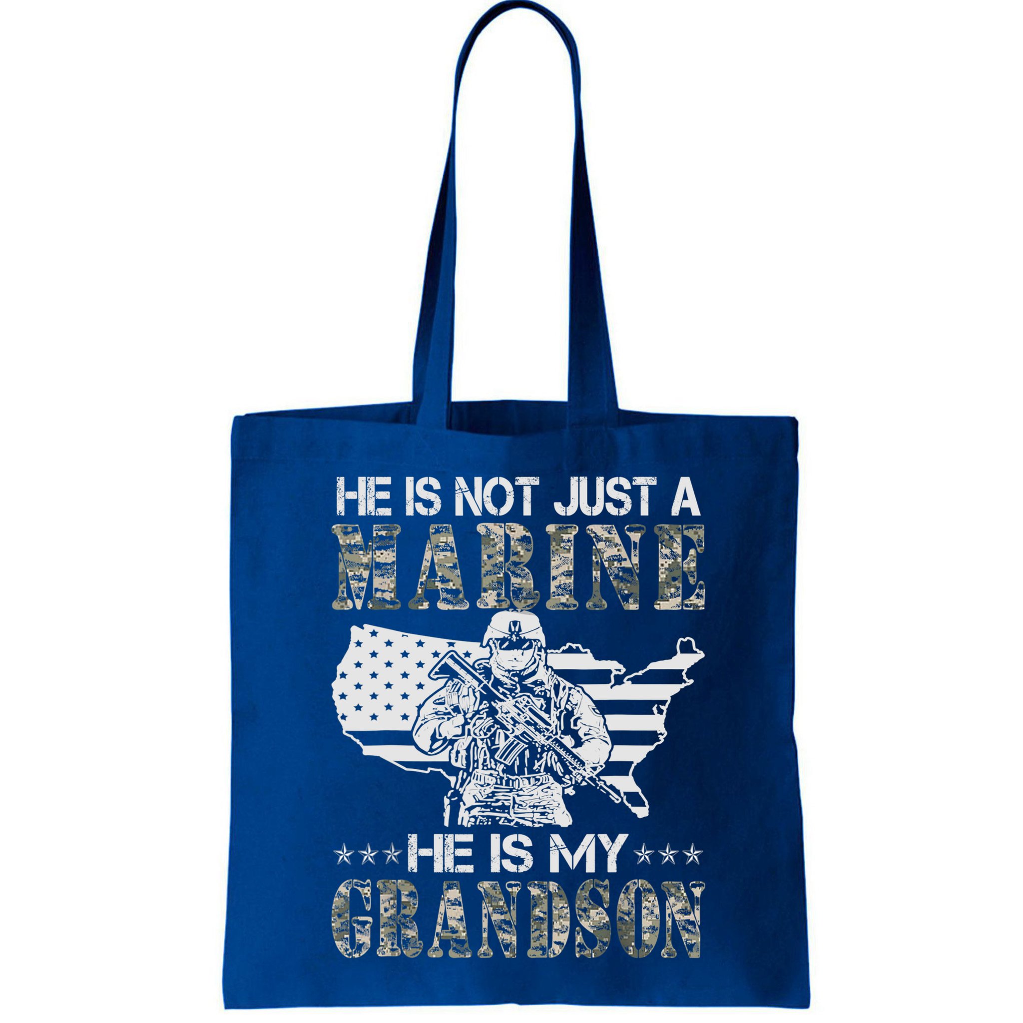 My Grandson Is A Marine Proud Gift Grandma Proud Grandpa Gift Bag