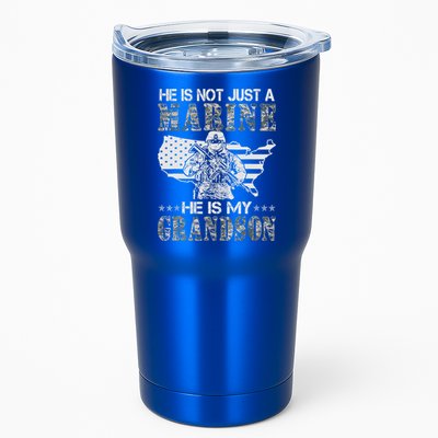 My Grandson Is A Marine Proud Gift Grandma Proud Grandpa Gift Tumbler