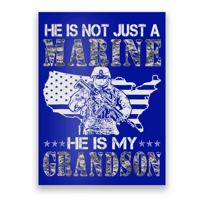 My Grandson Is A Marine Proud Gift Grandma Proud Grandpa Gift Poster