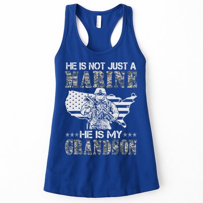 My Grandson Is A Marine Proud Gift Grandma Proud Grandpa Gift Womens Tank Top