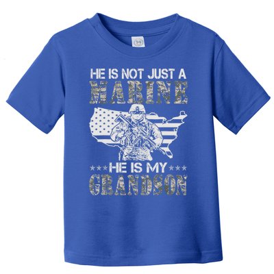 My Grandson Is A Marine Proud Gift Grandma Proud Grandpa Gift Toddler T-Shirt