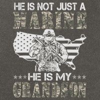 My Grandson Is A Marine Proud Gift Grandma Proud Grandpa Gift Cotton Canvas Backpack