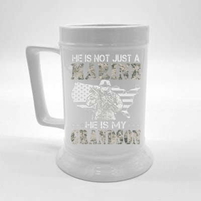 My Grandson Is A Marine Proud Gift Grandma Proud Grandpa Gift Beer Stein