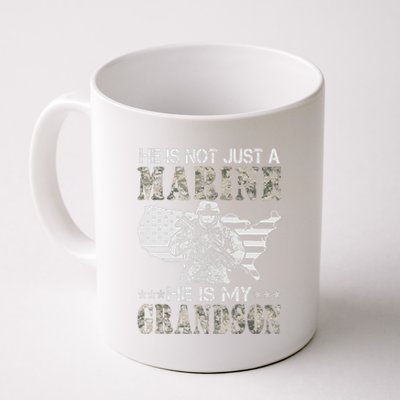 My Grandson Is A Marine Proud Gift Grandma Proud Grandpa Gift Coffee Mug