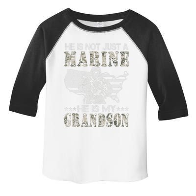 My Grandson Is A Marine Proud Gift Grandma Proud Grandpa Gift Toddler Fine Jersey T-Shirt